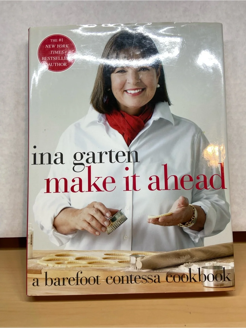 Make It Ahead Cookbook - White Cover with Red Accent